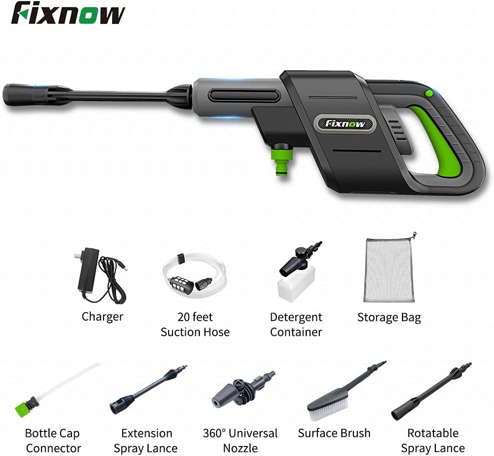Cordless 24V 600PSI Pressure Washer with 4 Nozzles P35681