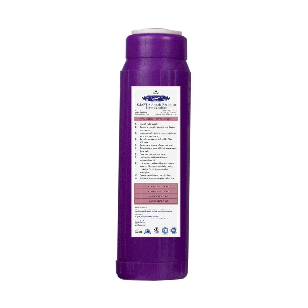 Multi Replacement Arsenic Filter Cartridge X6243
