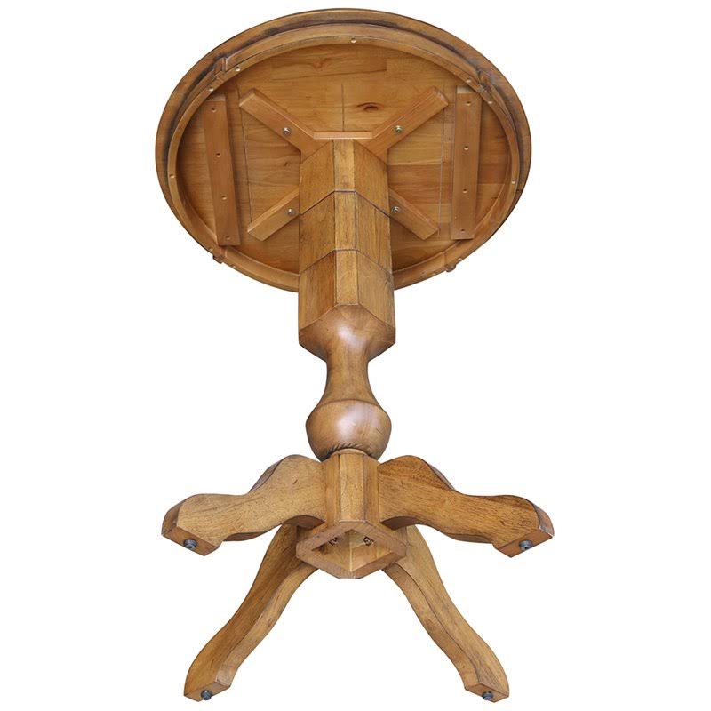 Round Pedestal Bar Table in Pecan C8674