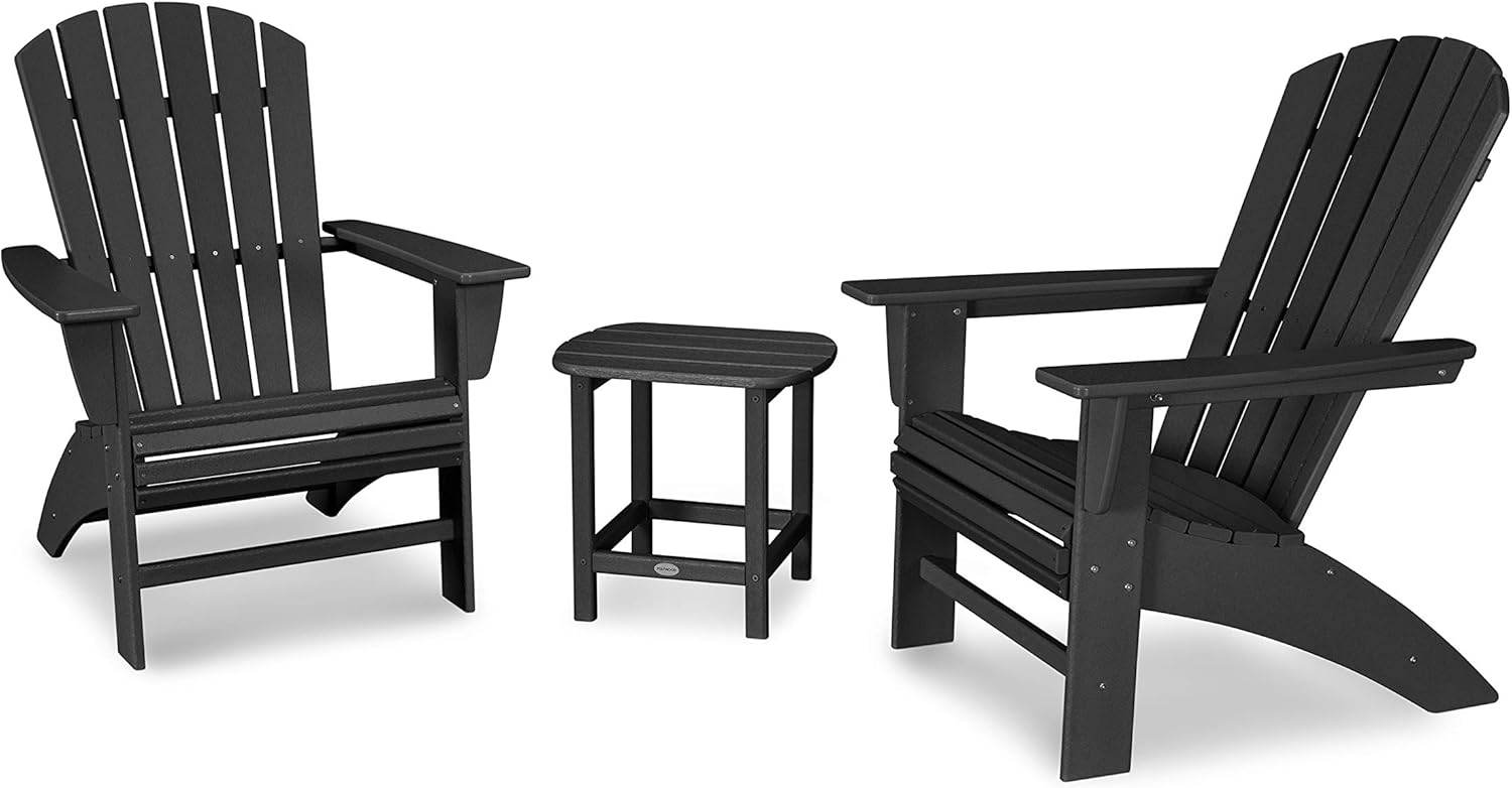 3-Piece Curveback Adirondack Chair Set with Side Table L4225