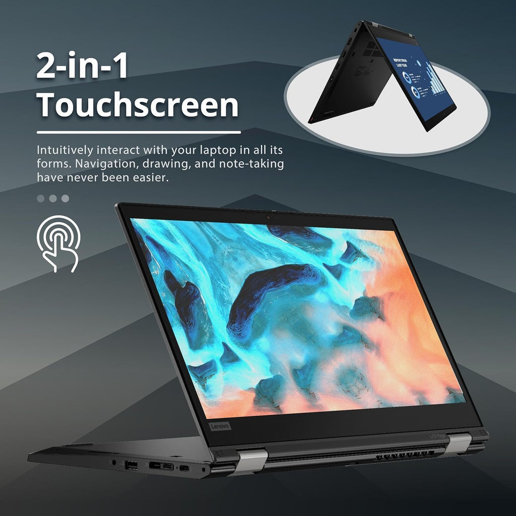 13.3" FHD Touchscreen 2-in-1 Laptop with 11th Gen Intel Core i7, 16GB RAM, 1TB SSD, Windows 11 Pro, Black N145