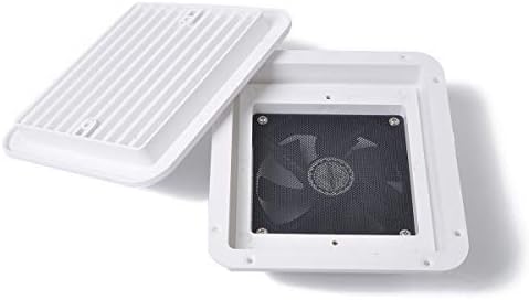 12V Silent Cooling Fan Side Exhaust Port Air Fan Ventilation Fan Black Pack of 2 Y17856