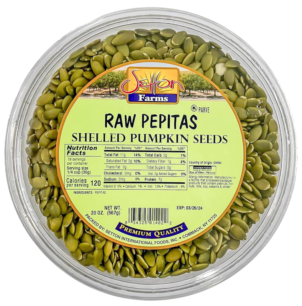 Pumpkin Seeds Shelled Pepitas Raw 20 Oz. V8142