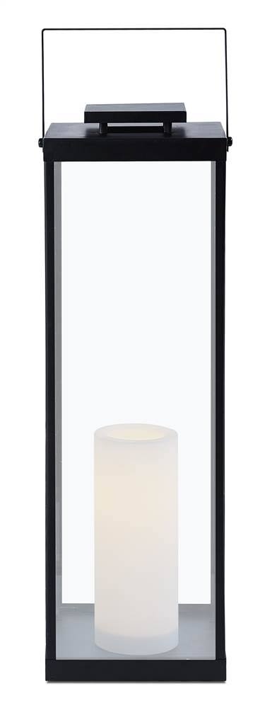Black Lantern with Flameless Candle X116