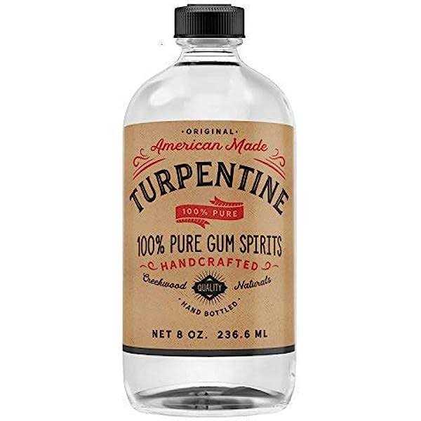 100% Natural Pure Gum Spirits of Turpentine Glass Bottle 8OZ Q30304