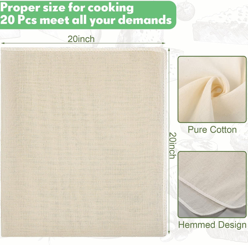 20 x 20 Inch Unbleached Cotton Cheese Cloth X775