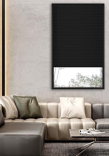 White 22 x 64 in Cordless Vinyl Mini Blinds R9477