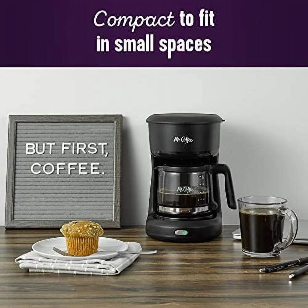 5-Cup Mini Brew Coffee Maker, Black V22782