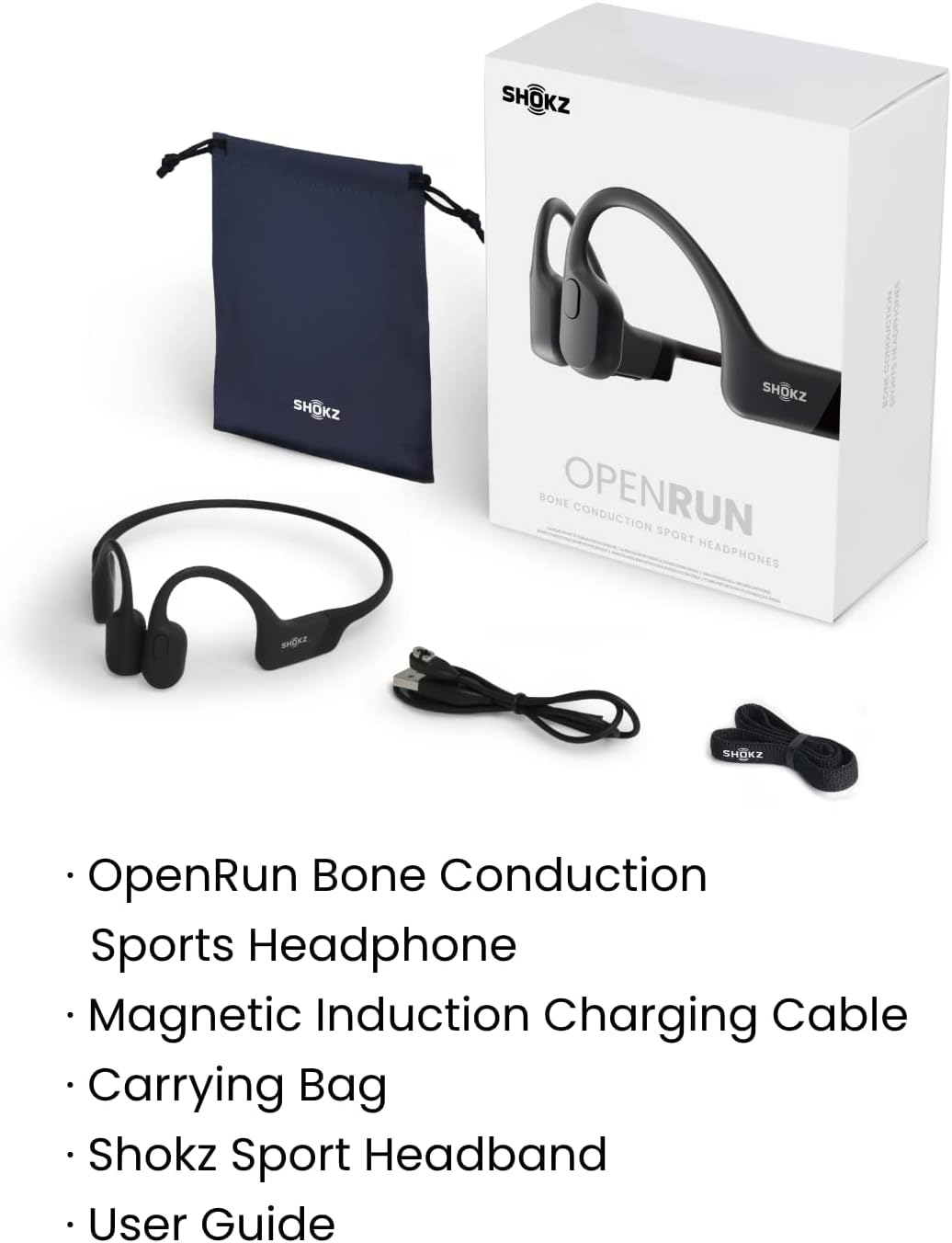 Black Bone Conduction Running Headphones D47414