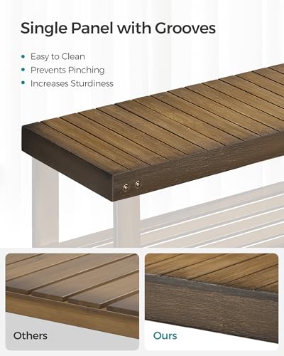 3-Tier Bamboo Shoe Storage Bench, Ink Black E17703
