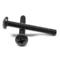 #8-32 x 3 Coarse Thread Machine Screw Phillips Pan Head Low Carbon Steel Black Oxide Pk 1000 G9014