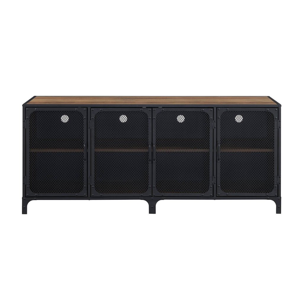 Urban Industrial Metal Mesh 4 Door TV Stand F796