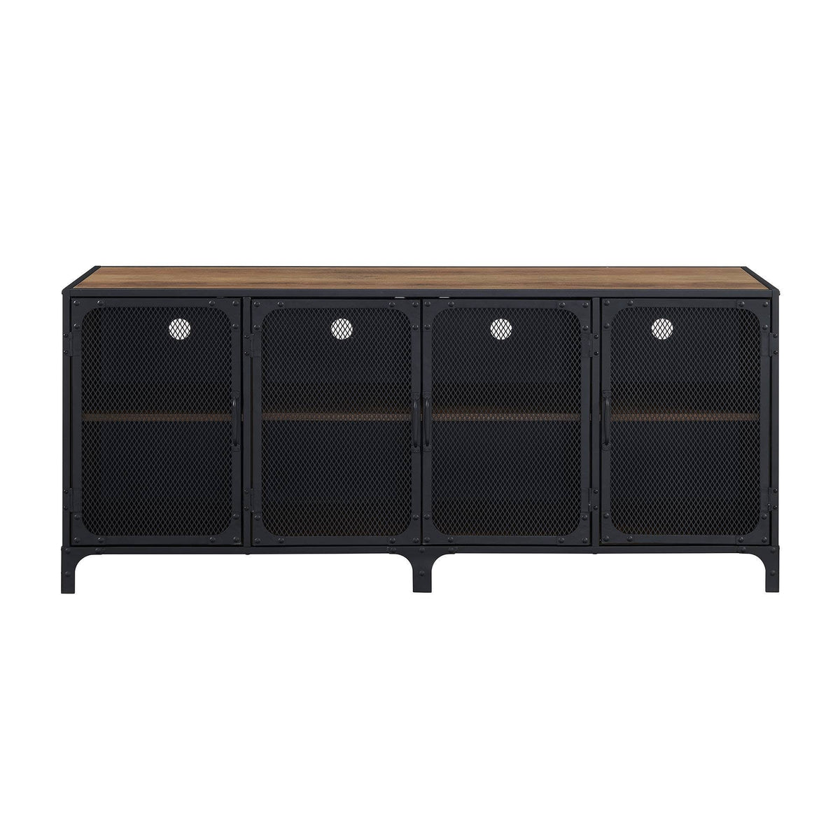 Urban Industrial Metal Mesh 4 Door TV Stand F796