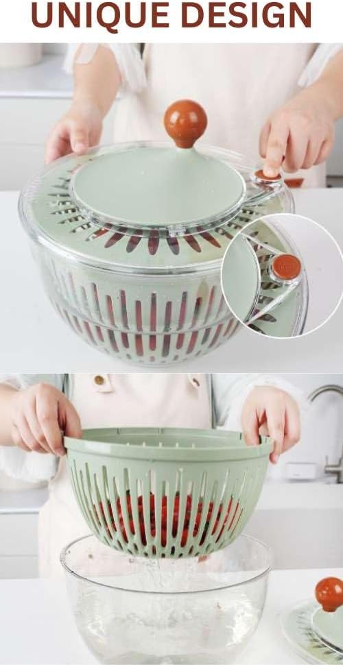 Plastic Manual Large Salad Spinner O16095