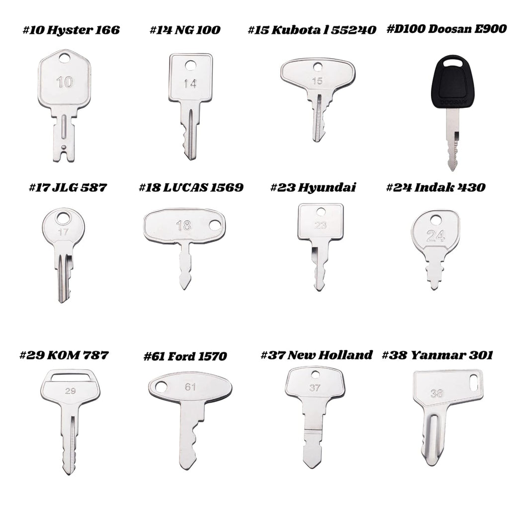 Heavy Equipment 67 Keys Master Set, Construction Ignition Key Set, Pack of 2 V25135
