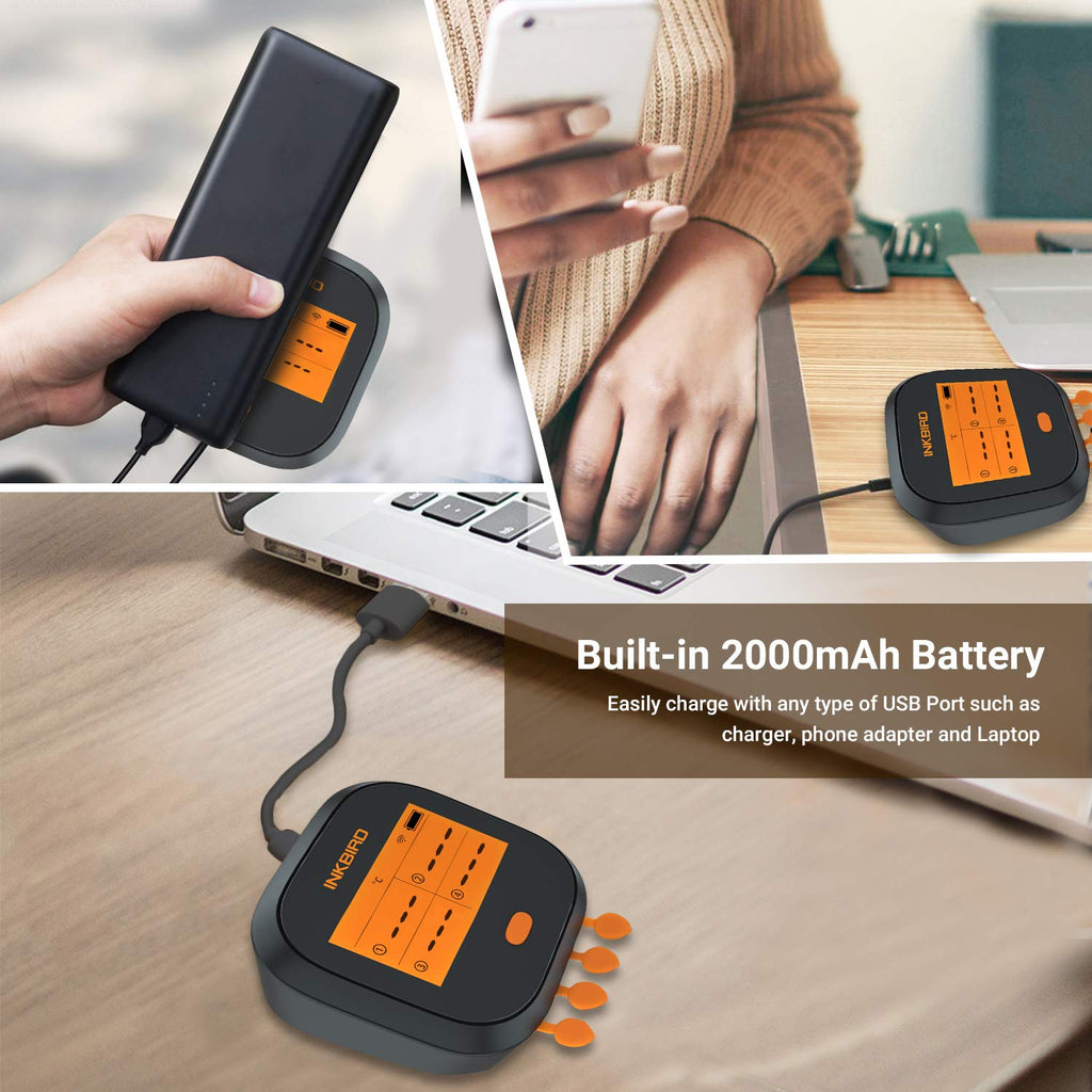 WiFi Grill Meat Thermometer with 4 Colored Probes P133915