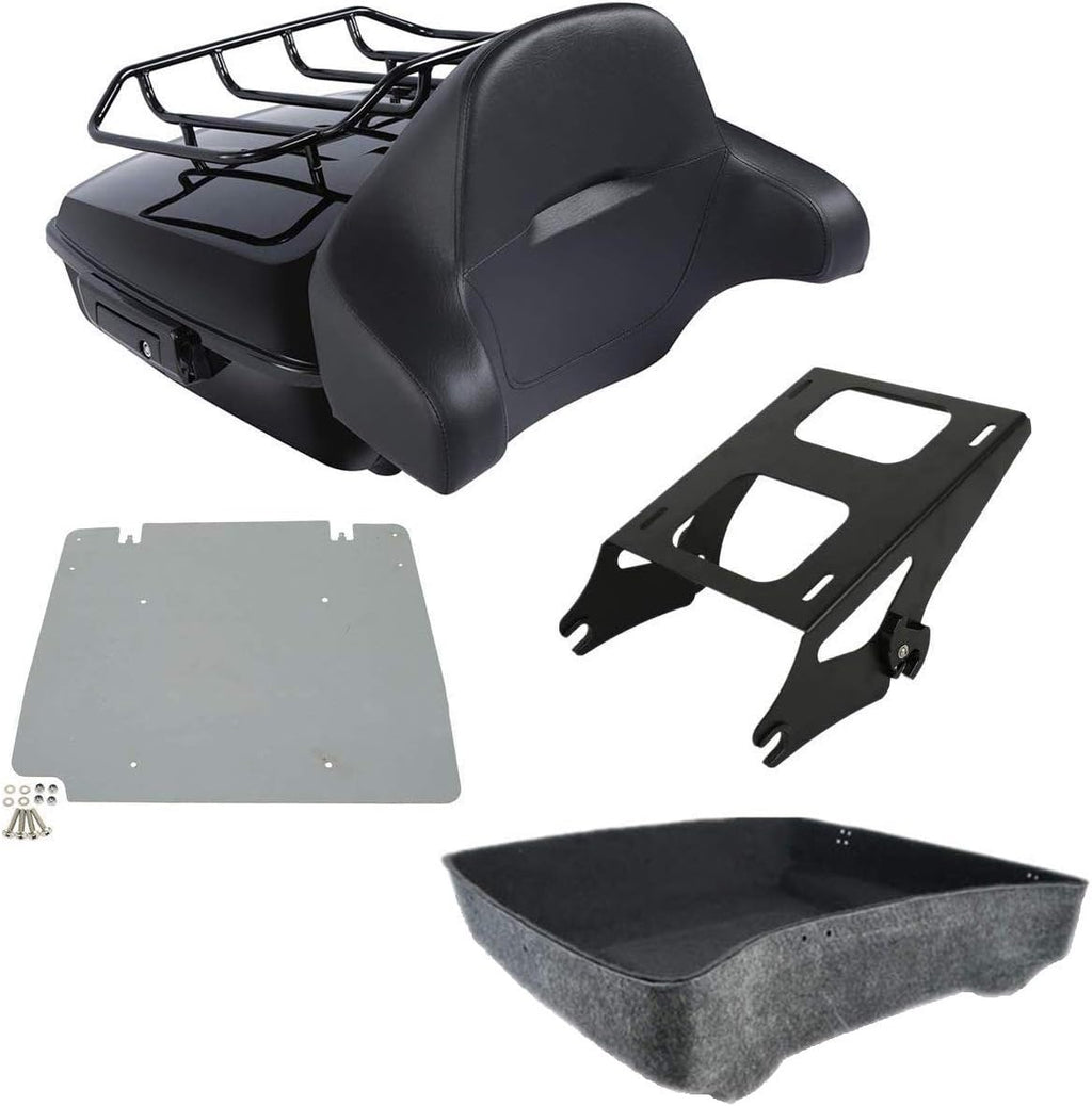 Chopped Tour Pack Trunk with Backrest Pad and Mounting Rack T96427