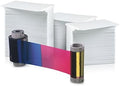 200 Premium Blank PVC Cards with YMCKOK Ribbon and Cleaning Roller L787