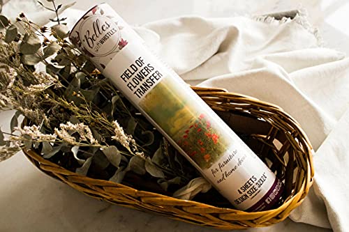 Cotton and Eucalyptus 24.8” x 38.8” Sheet Rub On Decorative Transfer C2701