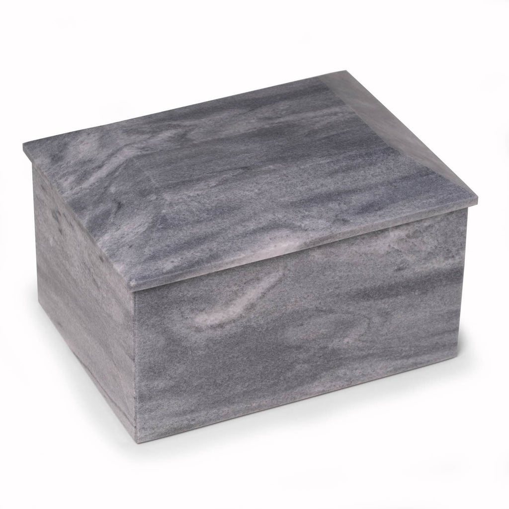 Grey Genuine Marble Cremation Urn Q349