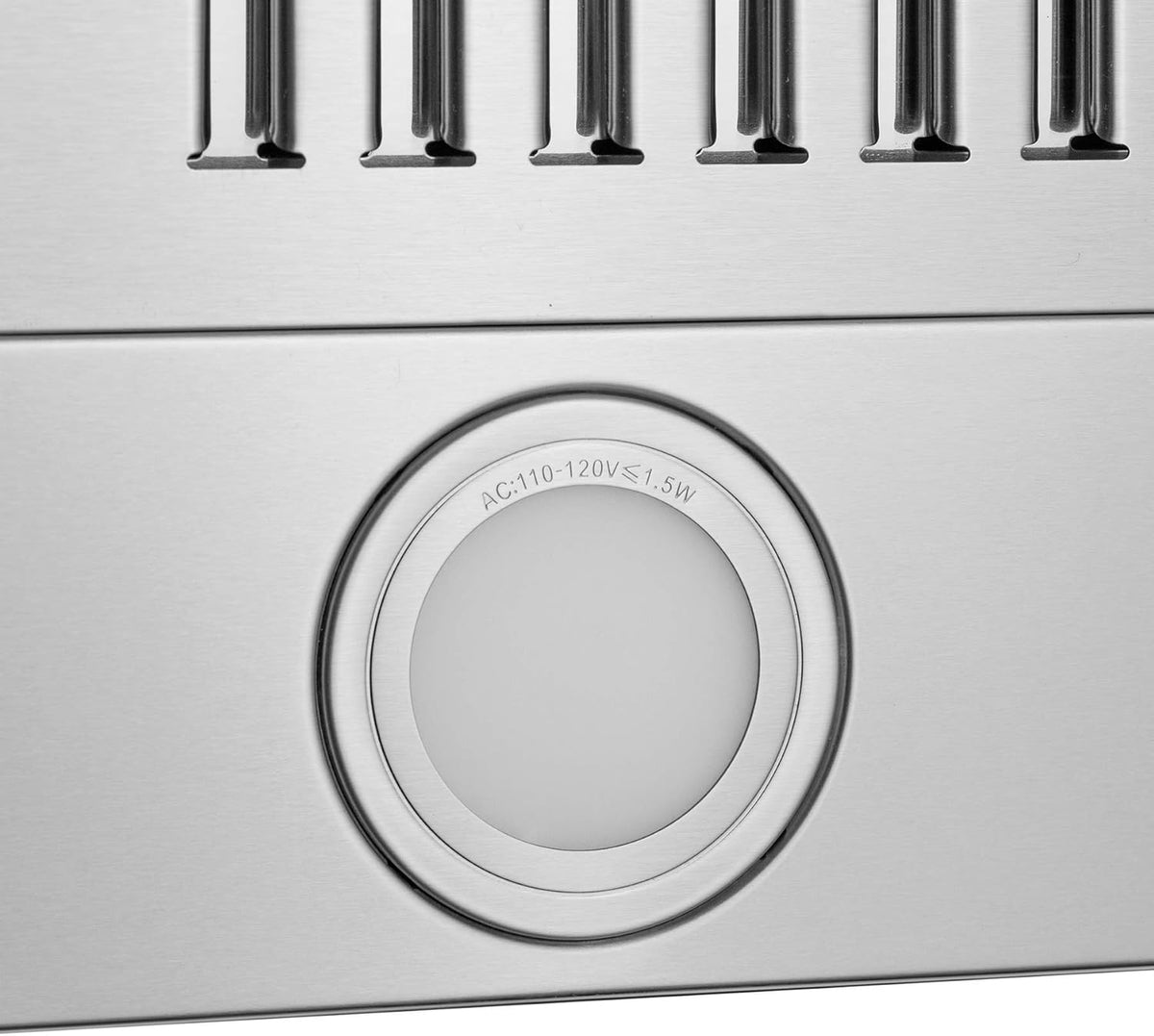 30" Wall Mount Range Hood in Stainless Steel with LEDs, Push Control and Carbon Filters M238