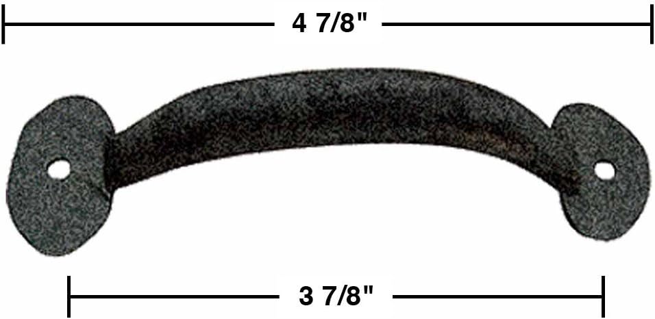 Black Wrought Iron Cabinet Drawer Handle Pack Of 12 C60483