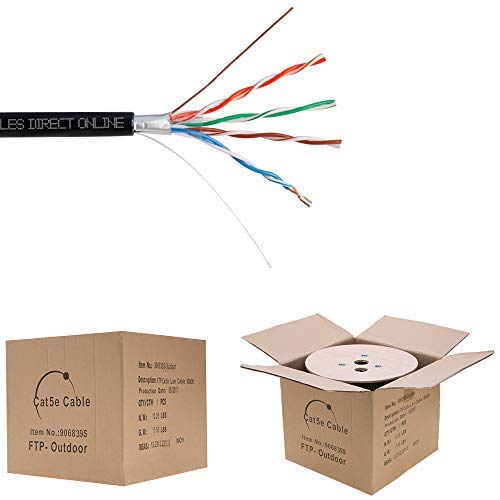 500FT CAT5e UTP Outdoor 24 AWG Unshielded Solid Direct Burial Cable O66545
