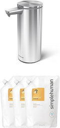 9 Oz. Brushed Stainless Steel Sensor Soap Pump with 3 pack Mandarin Gel Soap M315804