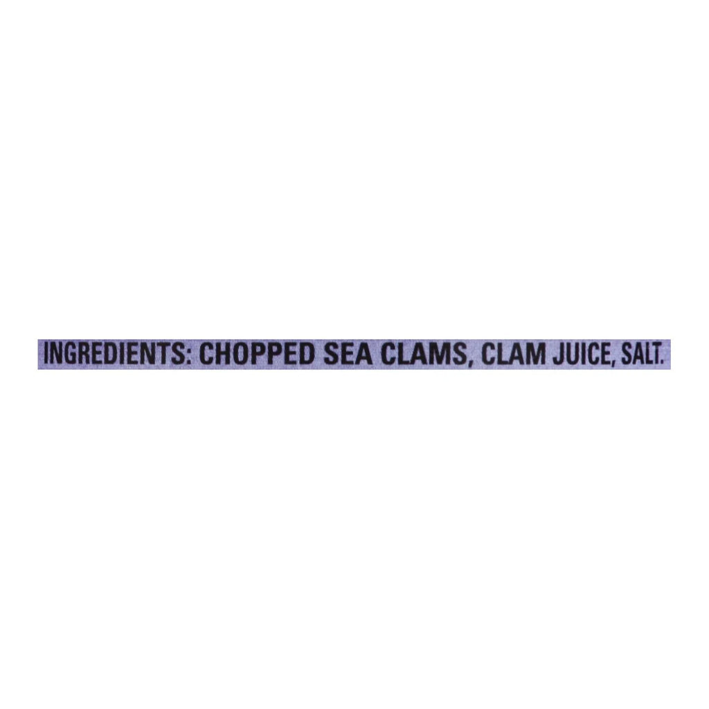 Chopped Wild Atlantic Surf Clams - Case of 12 - 6.5 OZ O4134