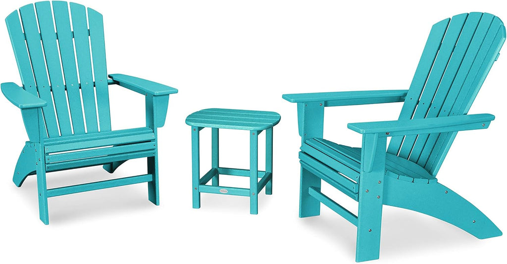 3-Piece Curveback Adirondack Chair Set with Side Table L4225