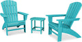3-Piece Curveback Adirondack Chair Set with Side Table L4225