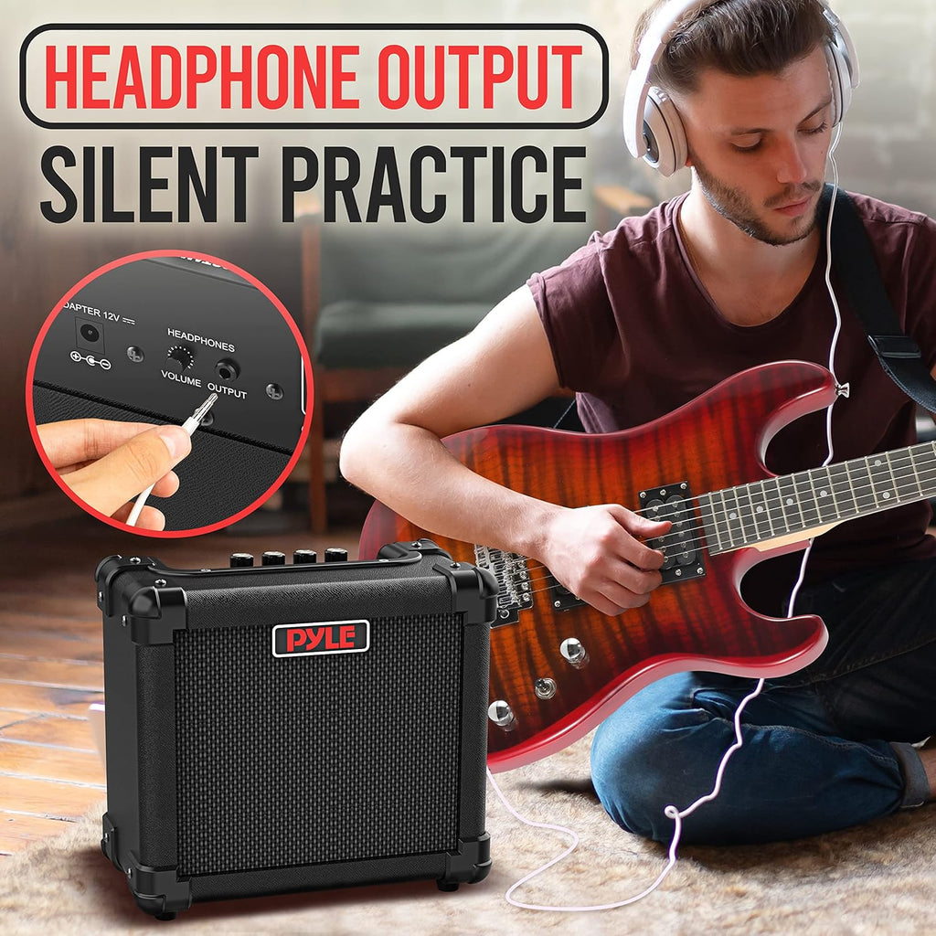 Portable 10 Watt Mini Electric Guitar Amplifier with 5-Inch Speaker, Pack of 2 B965
