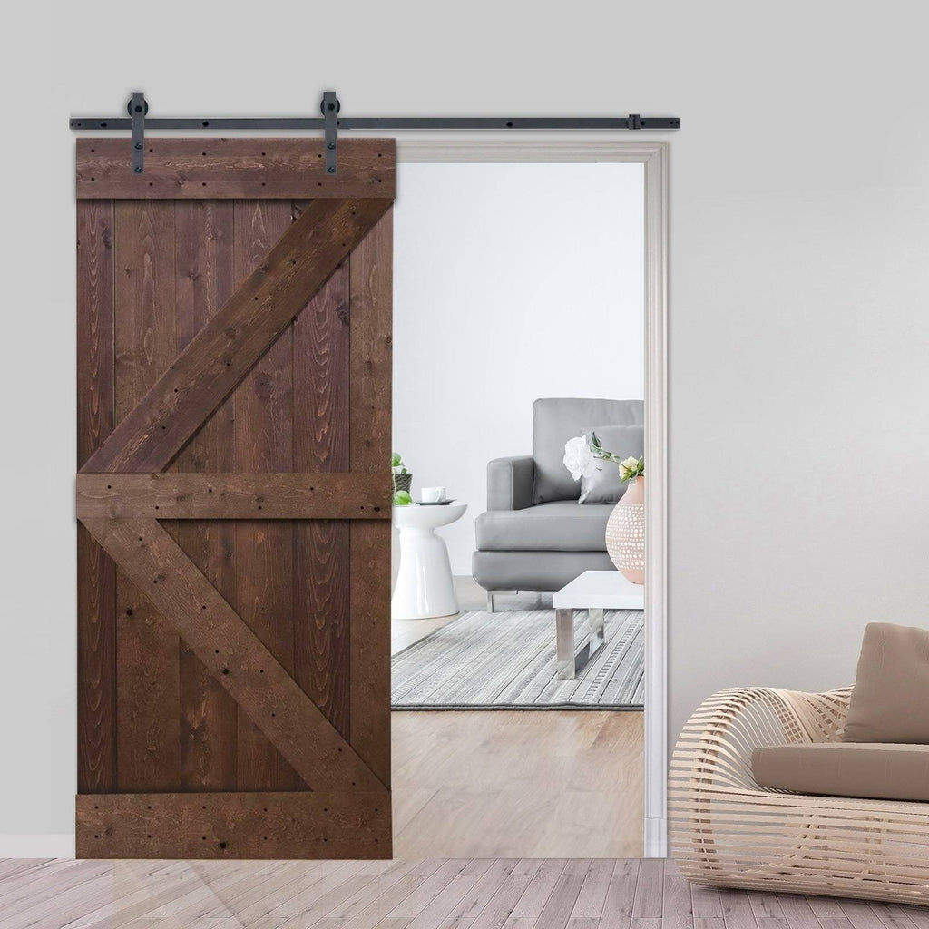 Knotty Pine Solid Wood Interior Barn Door Slab Y244722