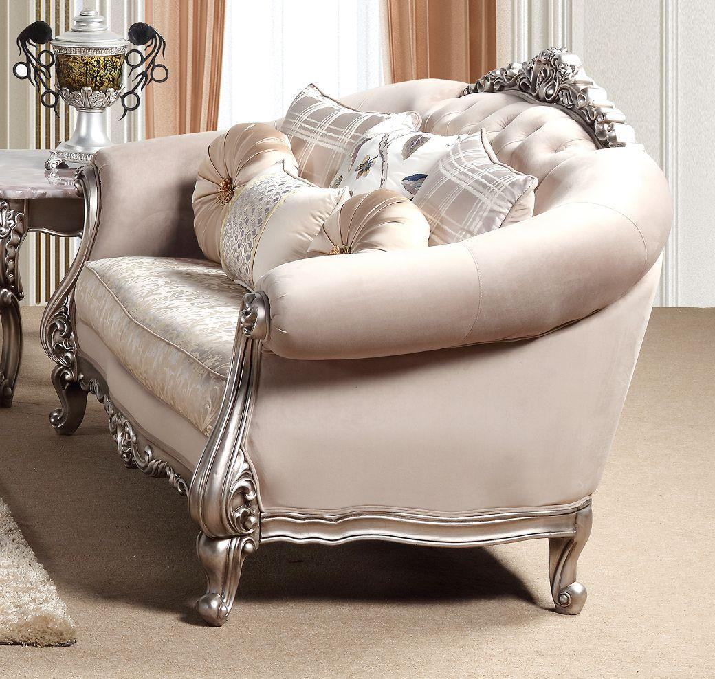 Beige Fabric Sofa Set 2Pc W2250