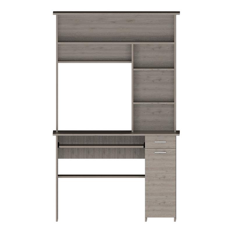 Ash Engineered Wood Desk with Hutch P911510