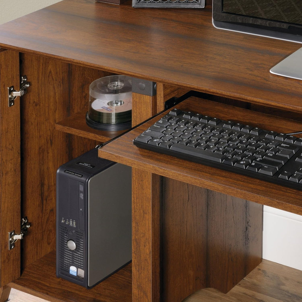 Corner Computer Desk, Washington Cherry finish Q959
