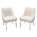 Cream Velvet Conference Dining Chairs Set of 2 N864