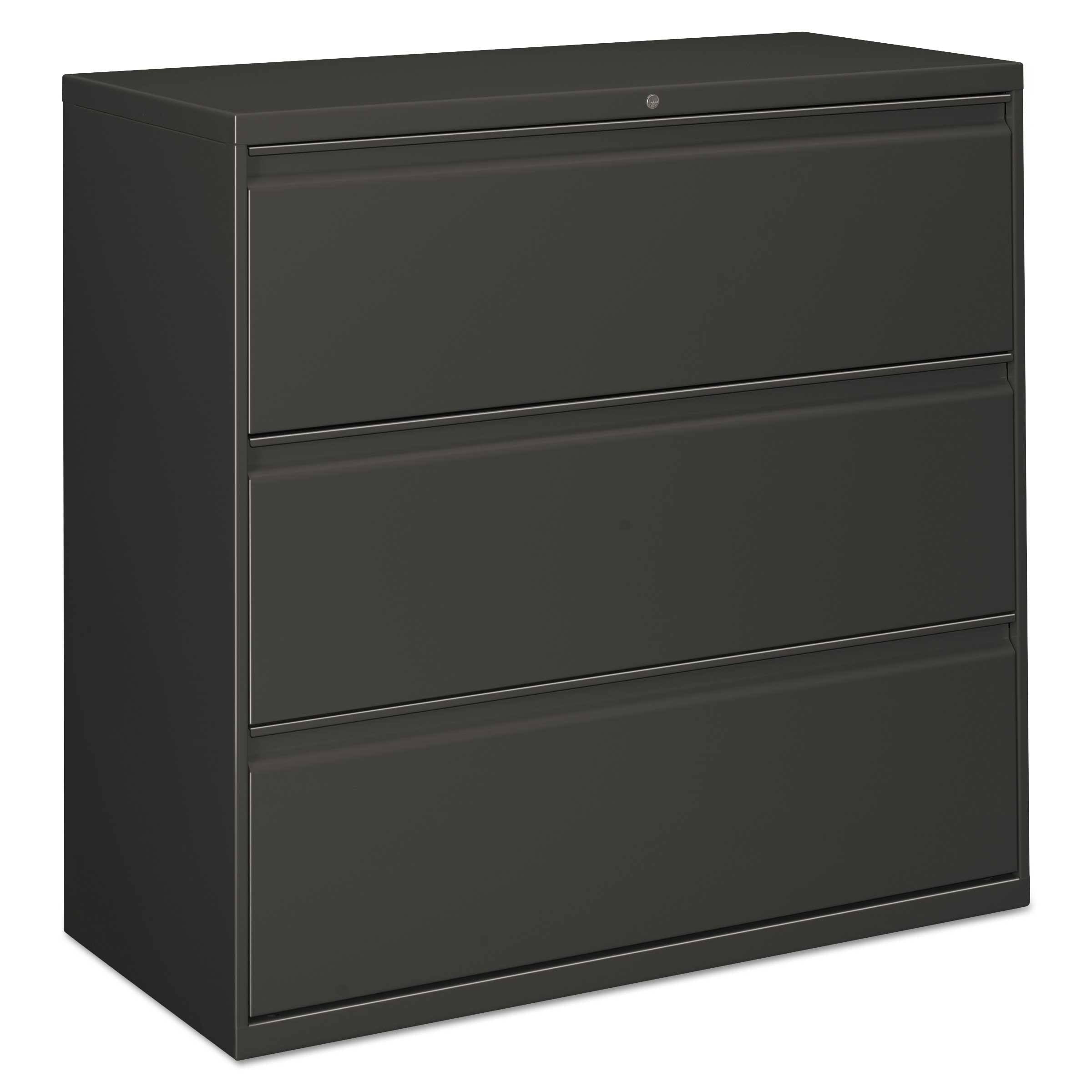 Three-Drawer Lateral File Cabinet, Charcoal A223