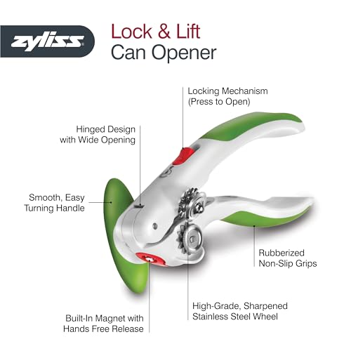 Red Manual Can Opener With Lid Lifter Magnet U17705
