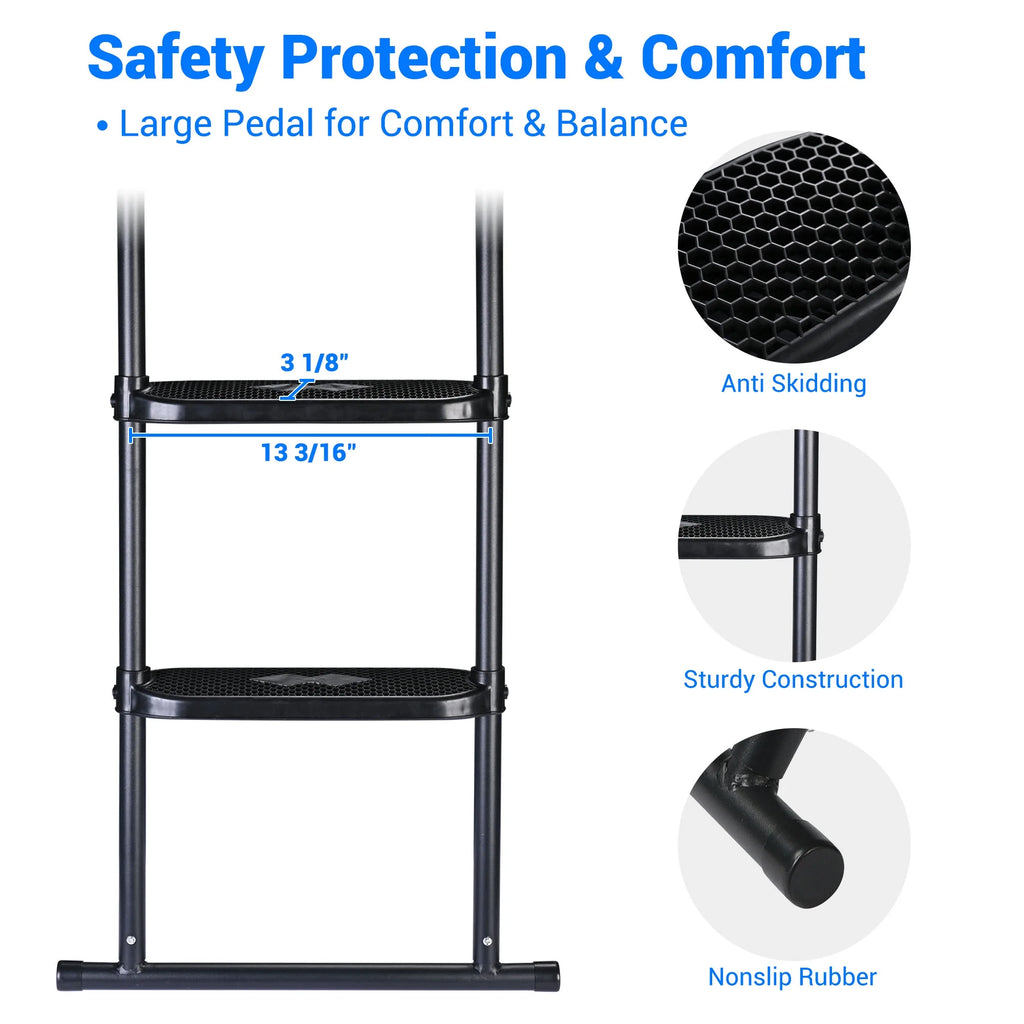 2 Step Trampoline Ladder with Wide Skid-Proof Steps L365919