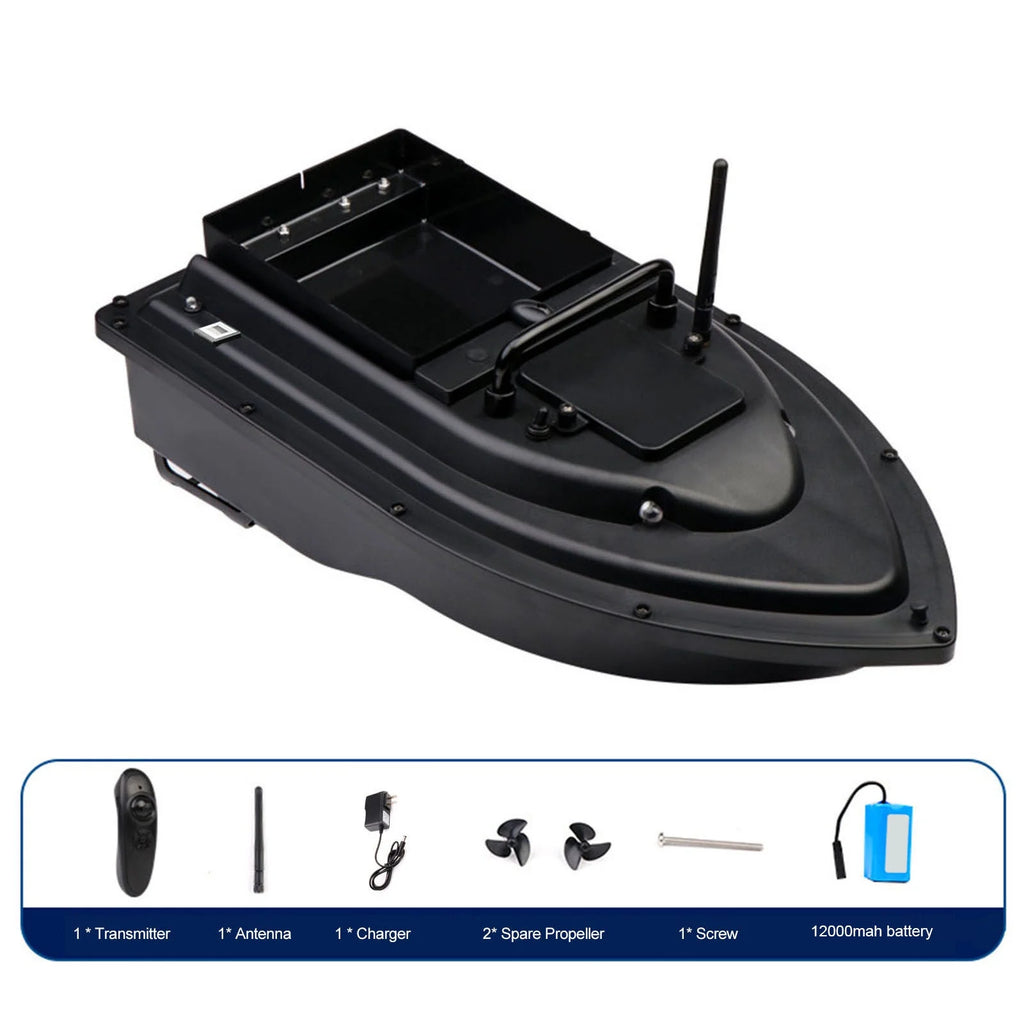 RC Fishing Bait Boat with Fish Finder, 0.75kg Loading, 500M Remote Control, Double Motor, Night Light, 12000mah Battery F994