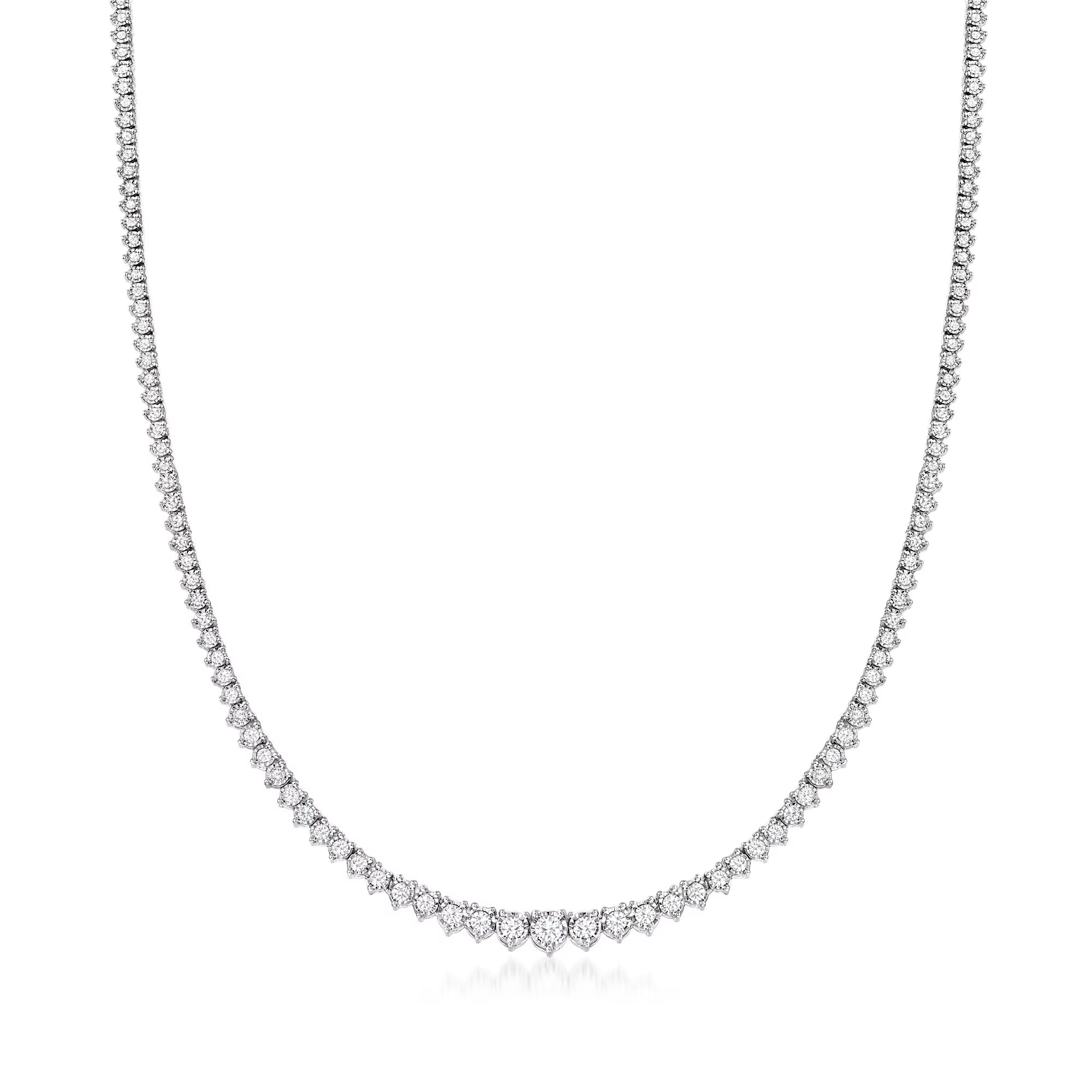 3.00 ct. t.w. Diamond Tennis Necklace in Sterling Silver U786052