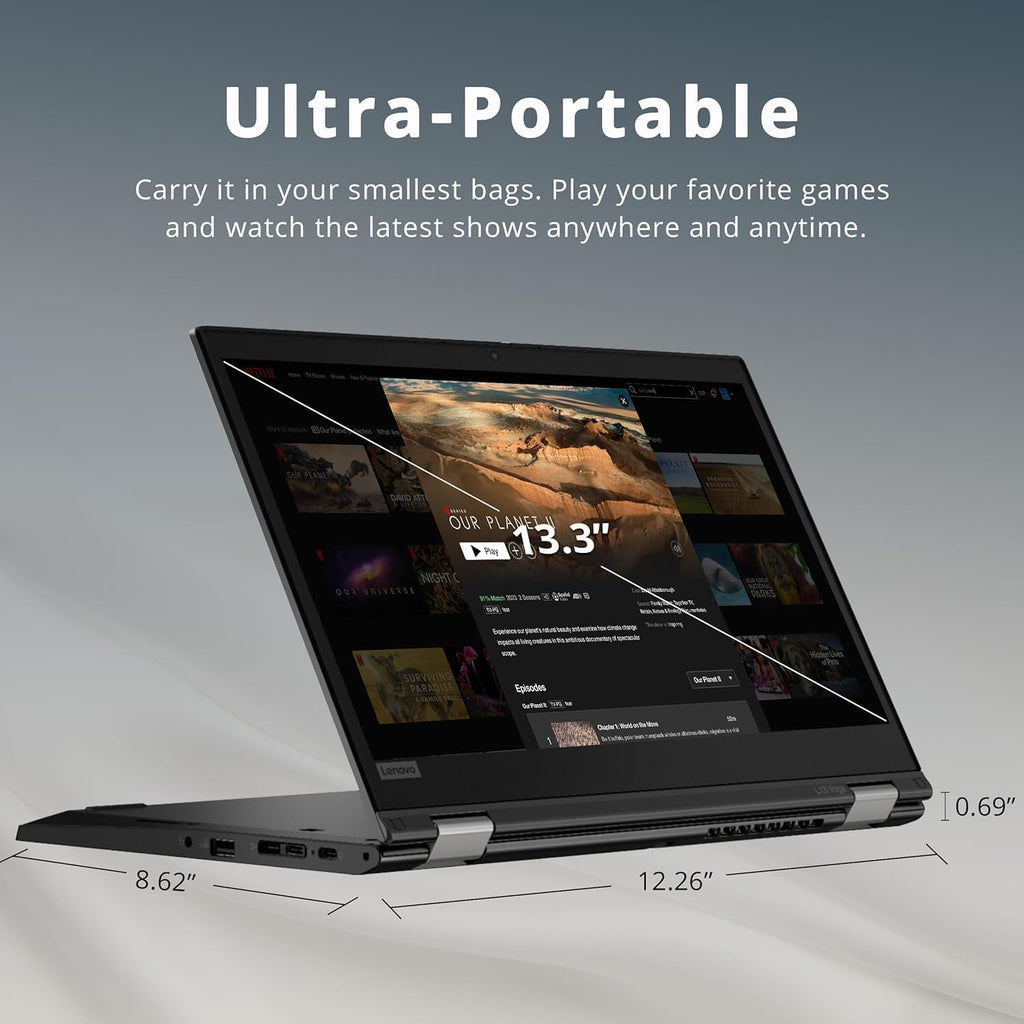 13.3" FHD Touchscreen 2-in-1 Laptop with 11th Gen Intel Core i7, 16GB RAM, 1TB SSD, Windows 11 Pro, Black N145