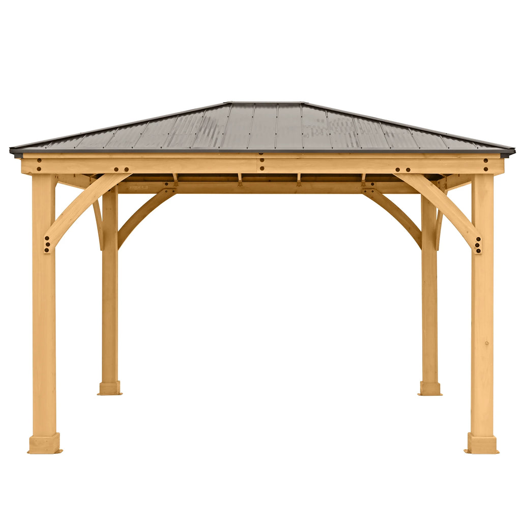 10 ft. × 12 ft. Cedar Gazebo with Aluminum Roof F172