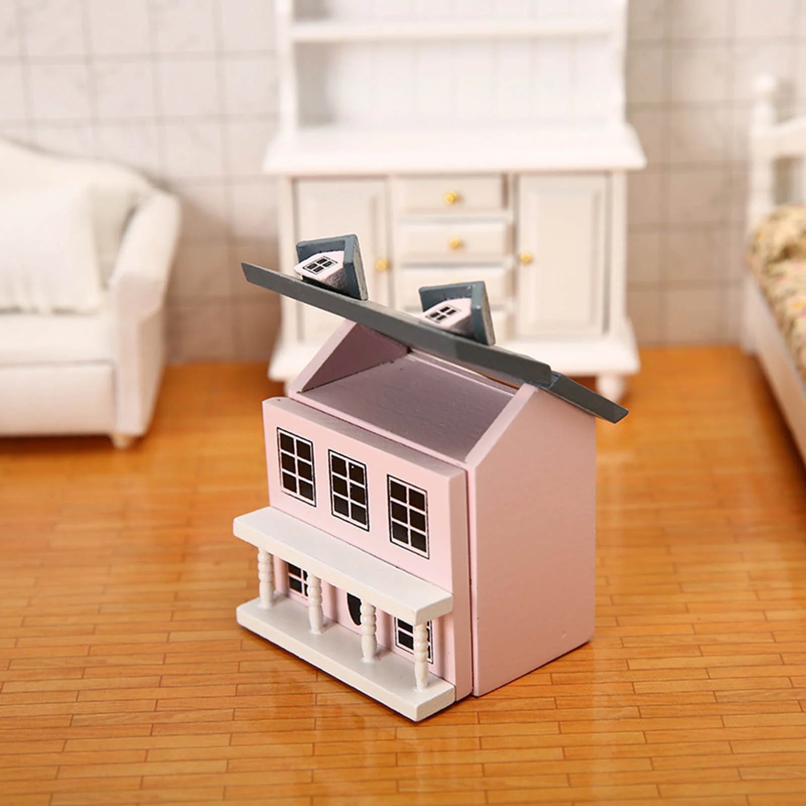 Miniature Villa Dollhouse with Kitchen Furniture Toy P31401