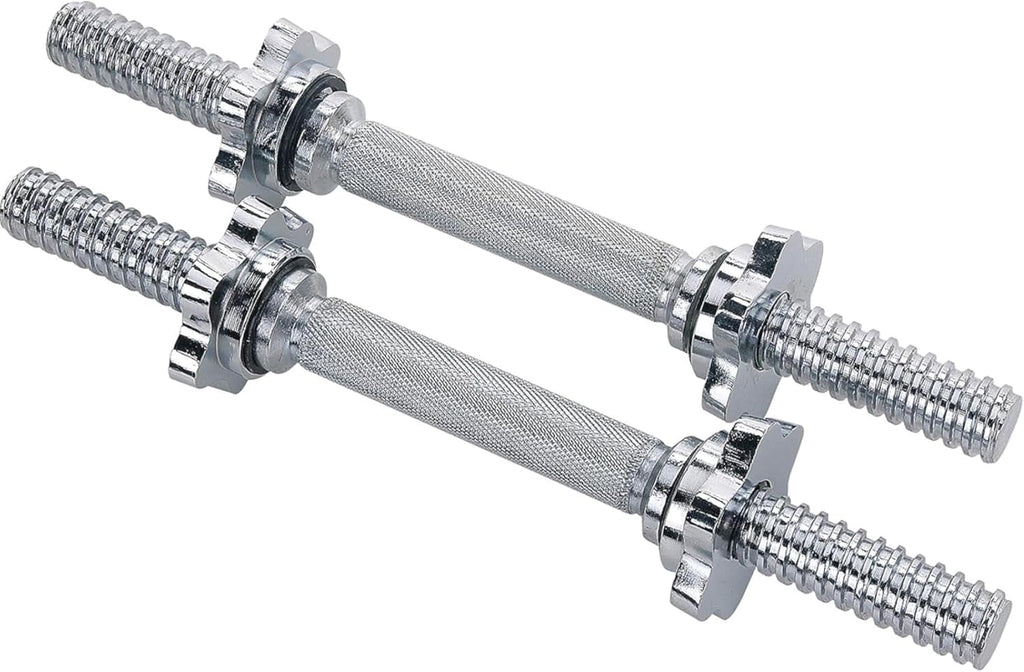 14" Threaded Chrome Dumbbell Bar Pair S368