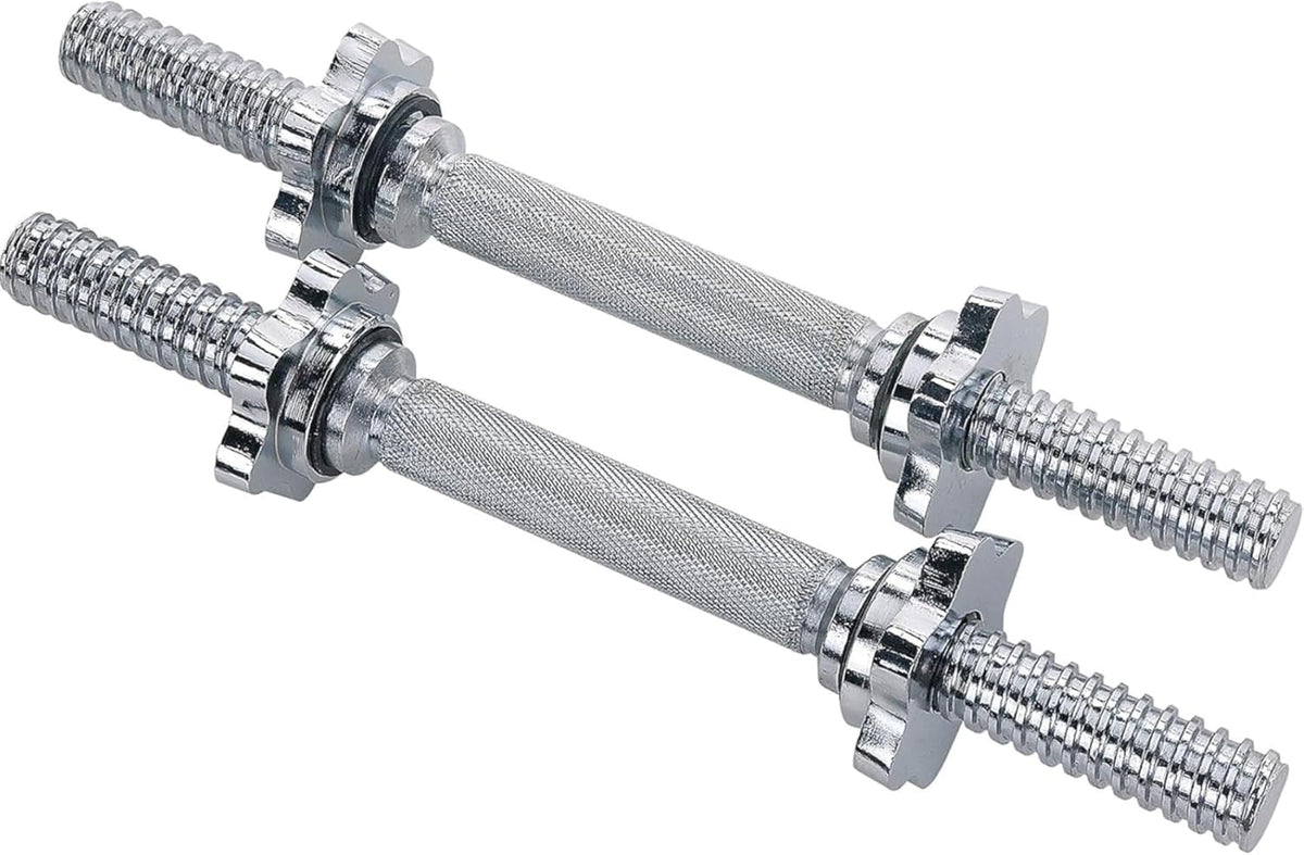 14" Threaded Chrome Dumbbell Bar Pair S368