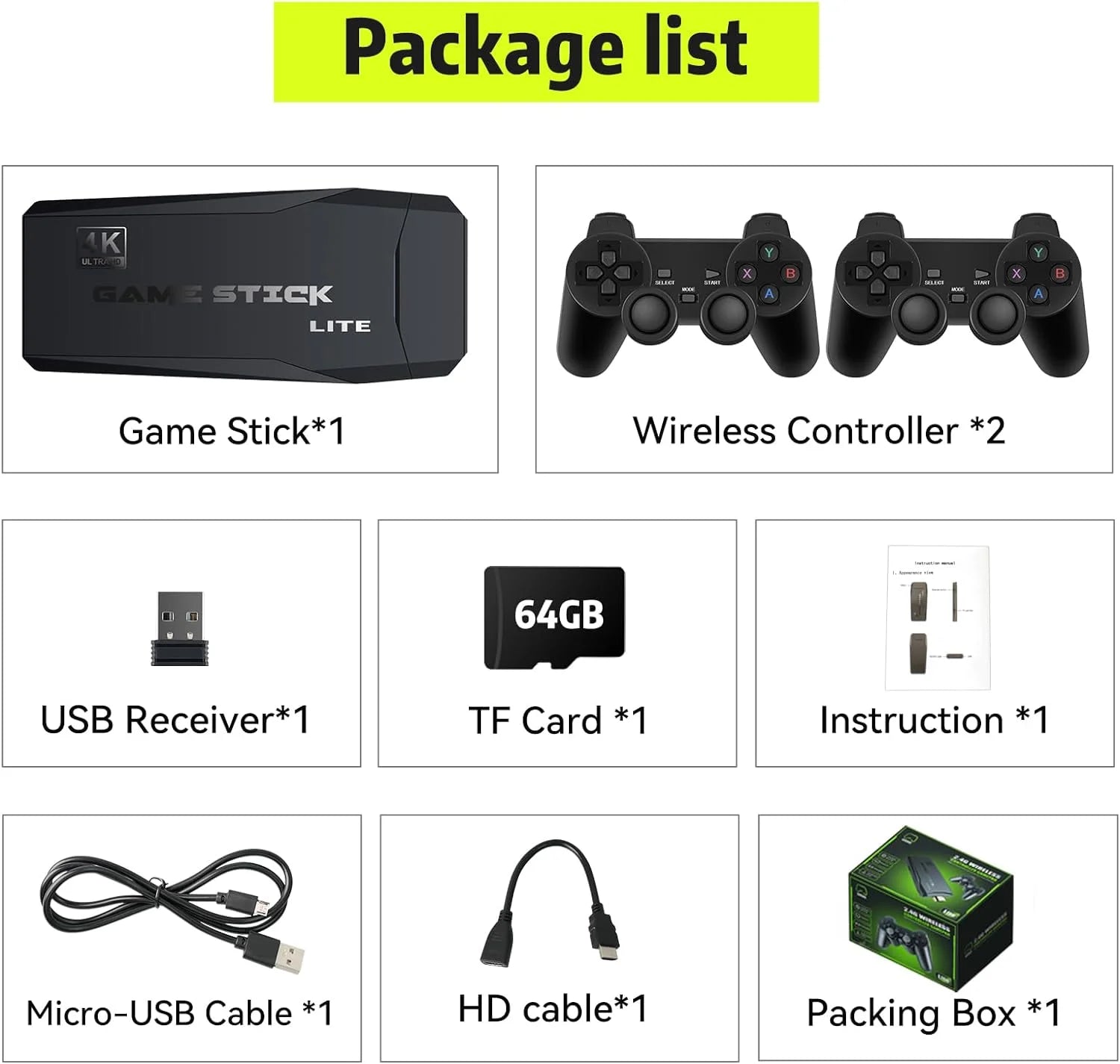 64G Wireless Retro Game Console with 25000+ Games L308907