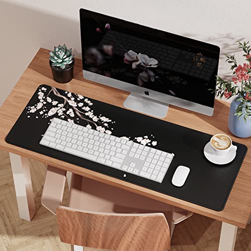 Large Desk Pad 31.5 x 11.8 x0.12 inch Washable Anti-Slip Rubber Base G4524