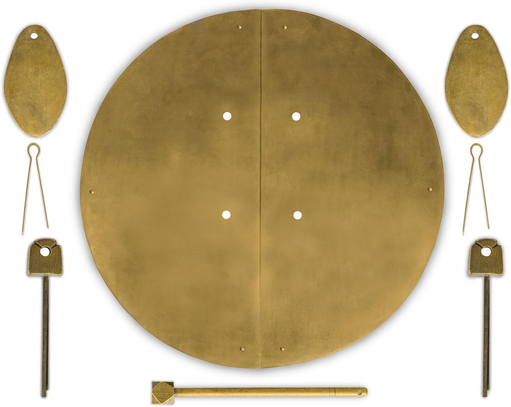 Fat Brass Cabinet Face Plate Backplate Hardware Set Pack of 2 B208